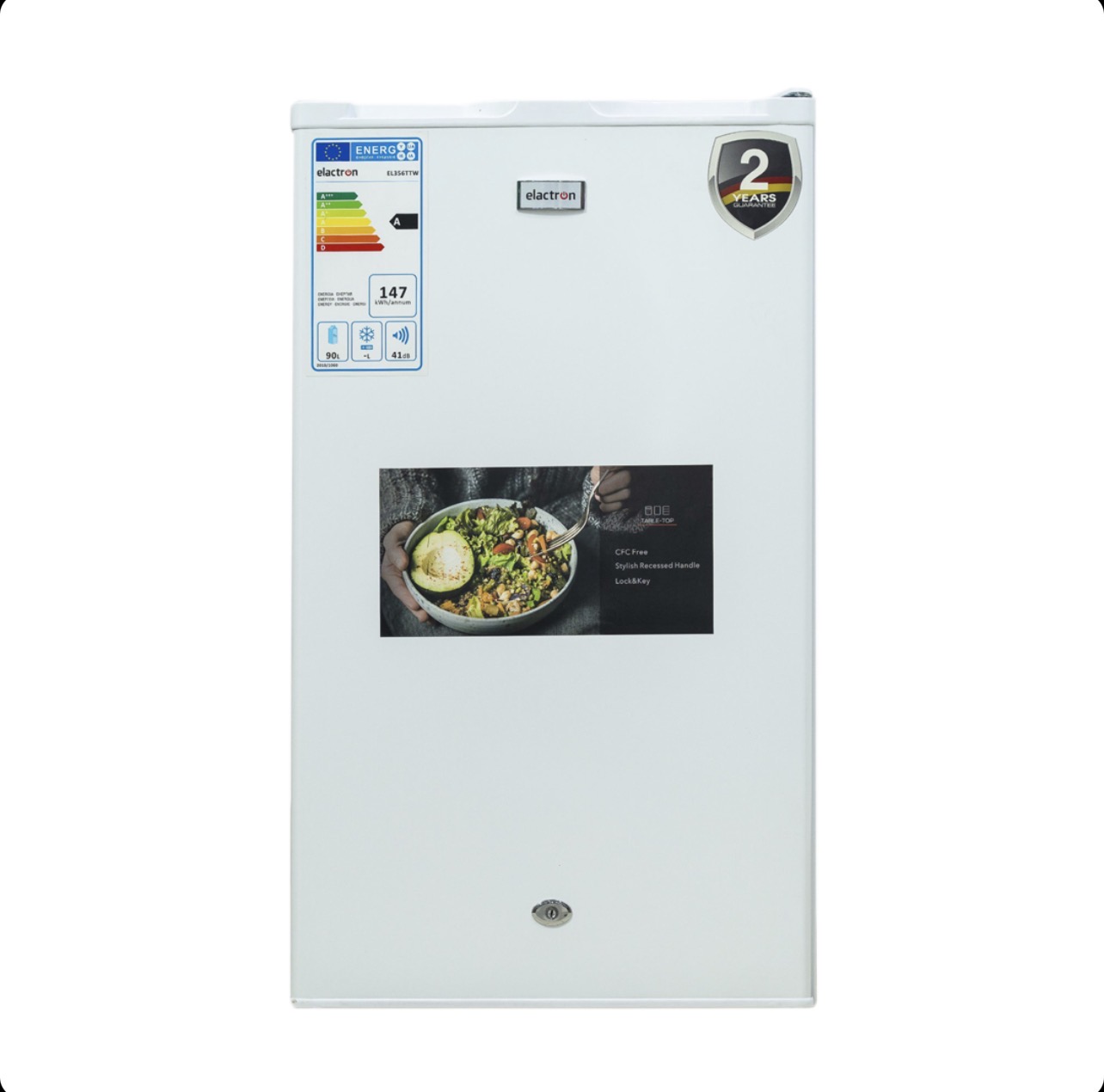 Réfrigérateur Bar 1 Porte A++ Blanc 90L 4 étagères 