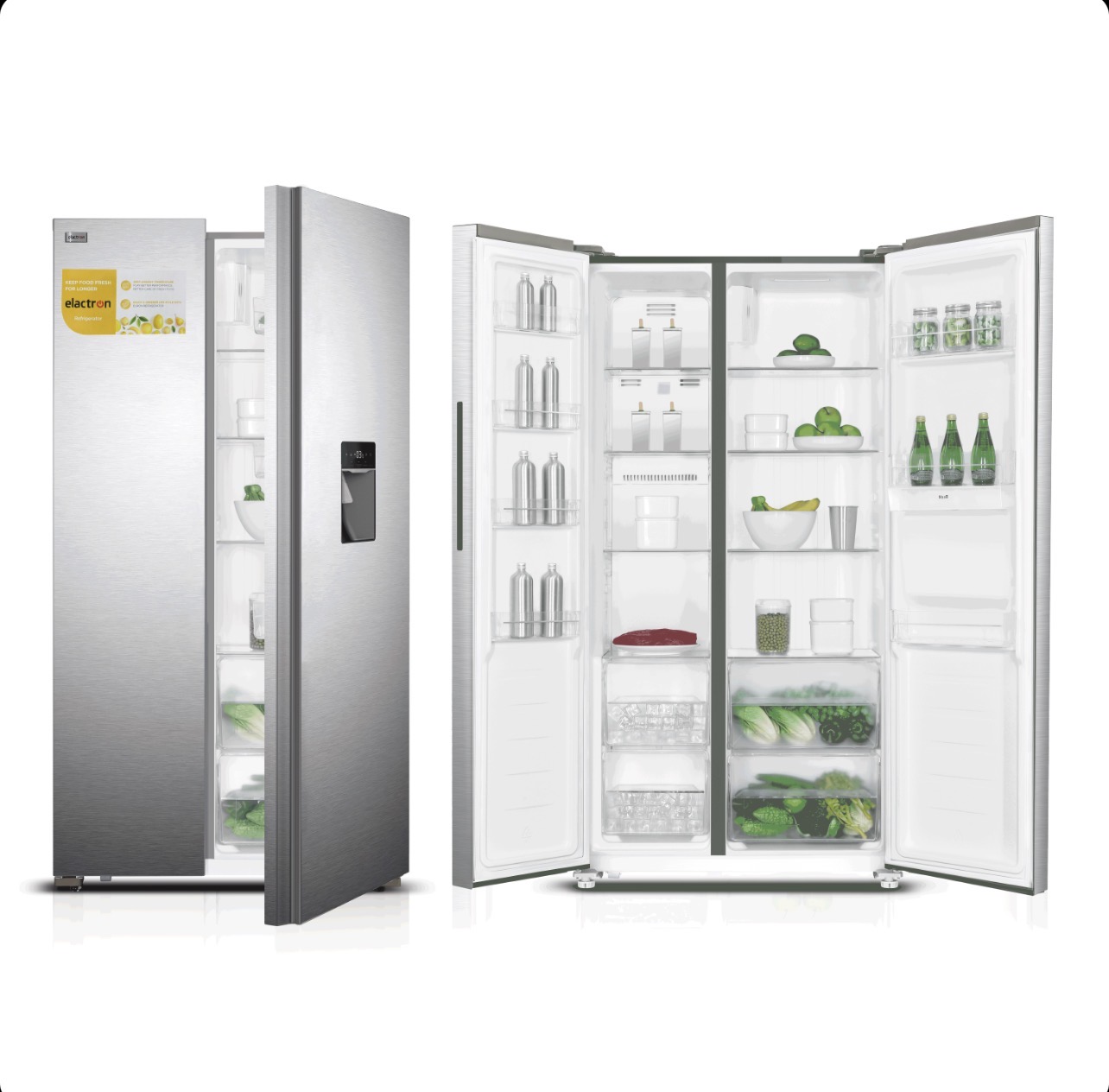 Réfrigérateur Side by Side ELACTRON EL-55SBSX – 2 Portes avec Fontaine